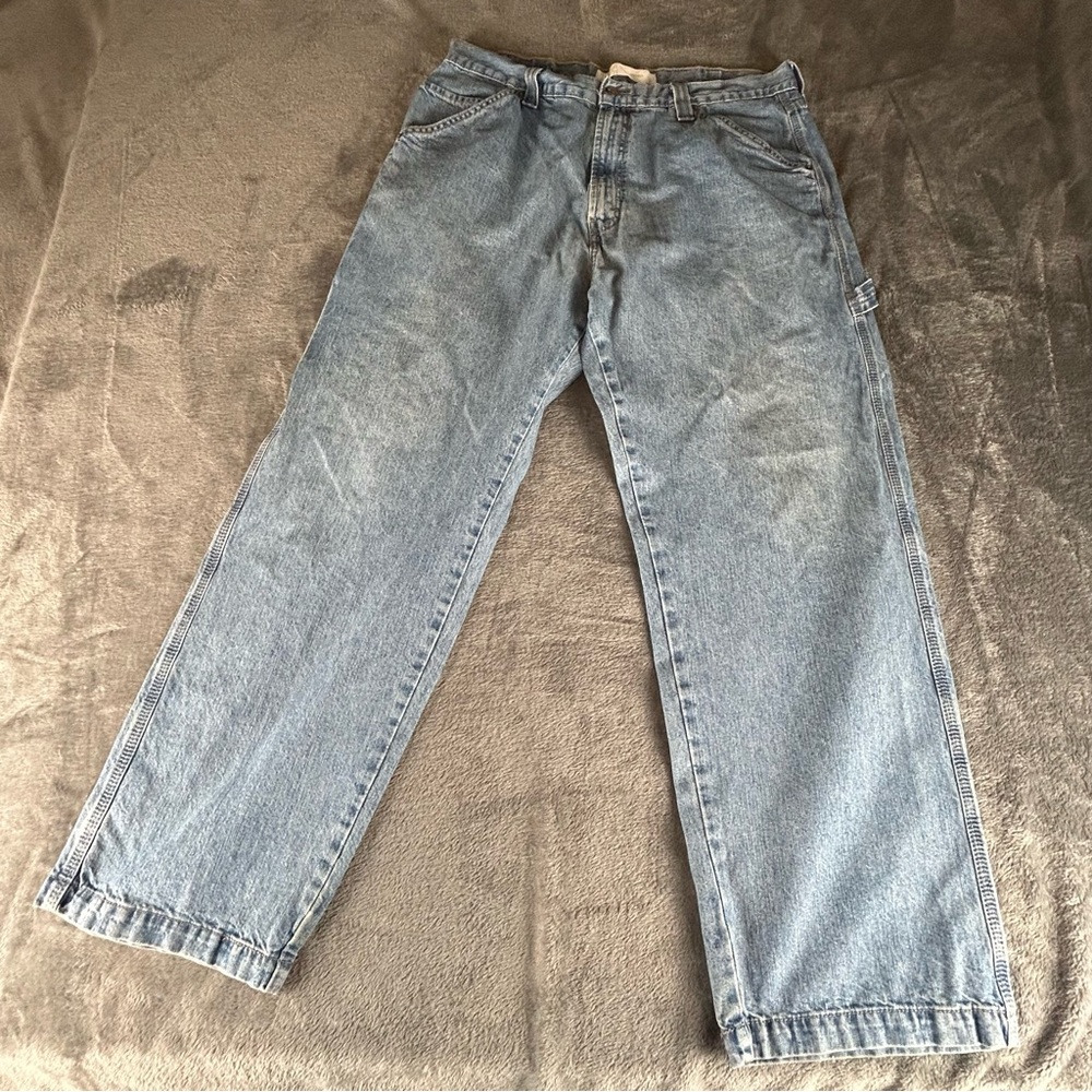 Levi Strauss Signature Gold Workwear Carpenter Jeans Mens 38x32 Blue Medium Wash